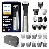 Philips Norelco Multi Groomer 23 Piece Men's Grooming Kit, Trimmer for Beard, Head, Face, Body, and Groin - Stainless Steel Precision. No Blade Oil Needed. MG9520/50