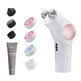 TheraFace PRO Microcurrent Facial Device - 8-in-1 Compact Face Massager, Facial Kit & Face Sculpting Tool with Light Therapy for Skin Tightening, Anti Wrinkle, Anti Aging & Skin Care (White)