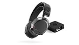 SteelSeries Arctis Pro Wireless Gaming Headset - High Fidelity 2.4 GHz Wireless - Mixable Bluetooth - Non-Stop Dual Battery - OLED Base Station - AI Noise Canceling Mic - PC, PS5, PS4, Mobile - Black