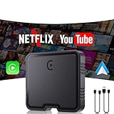 Wireless Carplay Adapter, Car Play Adapter Supports Netflix, YouTube, TF Card Plug & Play, Android Auto Wireless Adapter CarPlay Dongle Fits for Factory Wired CarPlay Cars from 2015 & iOS10+