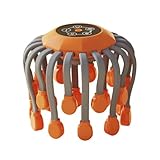 bogomay Head Massager Scalp Massager Electric Scalp Massager with 20 Independent Massage Nodes, 5 Modes, and 360-Degree Adjustable Massage (Orange)