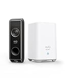 eufy Security Video Doorbell Dual Camera, 2K HD, Wireless, Battery-Powered, HomeBase, Dual Motion Detection, Smart Recognition, No Monthly Fee, 16GB Storage