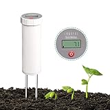 LAWNFUL Digital Soil pH Meter, Industrial Grade Soil pH Tester with Calibration-Free LCD Display, High Accuracy Soil pH Pen, Soil pH Monitor for Garden, Lawn, Plant (White)