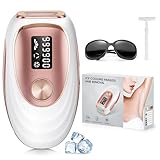 LYSMOSKI Laser Hair Removal, IPL Hair Removal with Ice-Cooling System for Painless & Long-Lasting Result, Safe At-Home Hair Remover Device for Armpits Back Legs Arms Face Bikini Line, Rose Gold