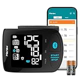 Meraw Blood Pressure Monitor Adult Cuff, Blood Pressure Cuff Monitor Wrist, Blood Pressure Machine Home Use 5.3-8.5" Irregular Heartbeat Monitoring APP Automatic Bluetooth High Accuracy Aspen Black