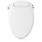 Brondell Bidet Toilet Seat, Non-Electric Swash Ecoseat, Fits Elongated Toilets, White - Dual Temperature, Dual Nozzle System - Bidet with Easy Installation