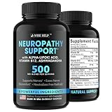 Neuropathy Support Natural Nerve Discomfort Relief - Made in USA - Nerve Antioxidant for Trigeminal Neuralgia, Diabetic & Peripheral Neuropathy - Hands, Neck, Feet & Toes Treatment Formula - 60 Caps