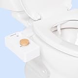 TUSHY Classic 3.0 Bidet Toilet Seat Attachment - A Non-Electric Self Cleaning Water Sprayer with Adjustable Water Pressure Nozzle, Angle Control & Easy Home Installation (1, White/Bamboo)