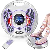 EMS Foot Massager with 4 Electrode Pads - Health Expert Foot Electronic Stimulator - Muscle Stimulation for Enhanced Circulation and Neuropathy Pain Relief for Feet, Nerve Savior - Ideal for Home Use