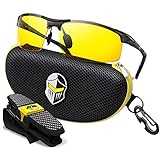 BLUPOND Night Vision Glasses for Driving For Men Women - Yellow Tint Anti Glare Glasses for Nighttime - Knight Visor