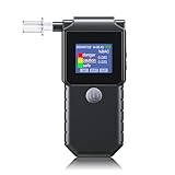 Breathalyzer, 2024 Upgraded USB Rechargeable with Figaro High Precision Sensor and TFT Color Display Breathalyzers for Alcohol, Personal and Professional Use Alcohol Tester with 10 Mouthpieces (Black)