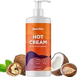 Hot Cream Sweat Enhancer - Premium Body Sculpting Sweat Cream with Invigorating Botanical Extracts - Extra Strength Cellulite Cream for Thighs Belly and Bum with Firming Body Oils (12 Fl Oz)