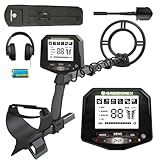 GreenRex Metal Detector for Adults Professional, Waterproof Pinpoint, High Accuracy Gold and Silver Detection, Underwater and Beach Use, 10'' IP68 Coil, Bigger LCD, New Advanced DSP Chip