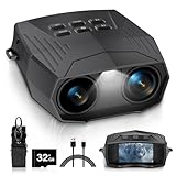 Night Vision Goggles - 5K Night Vision Binoculars for Adults, 5000mAh Rechargeable Infrared Binoculars with 3'' Large Screen, 10X Digital Zoom External Flashlight for Camping