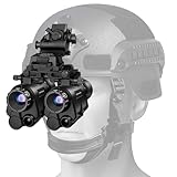 NVG Night Vision Goggles - Helmet Mounted 2K Night Vision Binoculars Adults with 4 Color Modes 4X Magnification, HD Recording & Playback for Hunting Surveillance (Helmet Not Included)