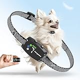 Bark Collar Dog Bark Collar for Small Medium Dogs 5-15lbs. No Shock Safe & Humane Barking Collar，Anti Barking Device with 7 Adjustable Sensitivity & 3 Adjustable Beep & Vibration Modes