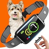 Bark Collar, Dog Bark Collar for Small Medium Mini Dogs, Automatic Stop Bark Collar, Safe Humane Barking Collar with 4 Effective Modes Beep Vibration & 7 Adjustable Sensitivities, Black