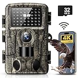 MRSCRET WiFi Trail Camera,4k 60MP Trail Game Cameras with Night Vision Motion Activated Waterproof,120°Wide Angle 0.5s Trigger Speed,Suitable for Outdoor Wildlife Detection, Monitoring Home Security