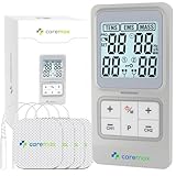 Caremax 2.0 Classic TENS Unit Machine & EMS & Massage 120mA Output 3 in 1 Dual Channel Rechargeable Electronic Combo Pulse Unit Muscle Stimulator with Customisable Programs for Natural Pain Relief