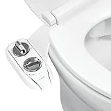 LUXE Bidet NEO 185 Plus - Only Patented Bidet Attachment for Toilet Seat, Innovative Hinges to Clean, Slide-in Easy Install, Advanced 360° Self-Clean, Dual Nozzles, Feminine & Rear Wash (Chrome)