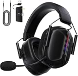 RYR Wireless Gaming Headset for Xbox Series X|S, Xbox One, PC, PS5/4, Mac, Mobile, Switch, 3D Surround Sound, Bluetooth 5.3, 60H Battery, Gaming Headphones with Detachable Noise Canceling Mic-Black