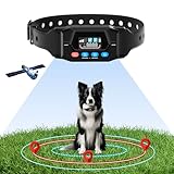 GPS Wireless Dog Collar Fence System Only for Outdoor Use - Multifunctional Electric Fence for Dogs Position by GPS&GNSS Satellite, Training Collar with 3 Working Modes Radius Up to 33-9999 Yards