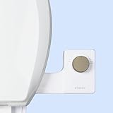 TUSHY Fresh Bidet: Ultra Slim Toilet Seat Attachment (Non-Electric Self-Cleaning Nozzle) Easy DIY Install <10 Min, Adjustable Water Pressure Control (Office Gag Gift, White Elephant), Matte Brass Knob