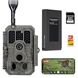 GardePro X60 Pro Max Live Stream Cellular Trail Camera, Rechargeable 8000mAh Battery, Built-in Memory, Auto Connects to Verizon, AT&T and T-Mobile, 100ft No Glow Night Vision Game Camera, X60PLMB