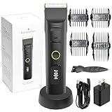 Brio Beardscape V2 Beard Trimmer for Men Professional with Low Friction Ceramic Blade, Cordless Professional Hair Trimmer for Barbers with 4 Hrs of Long Battery Timing, Ideal for Beard & Body (Black)