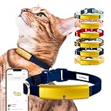 Catlog Health Tracker for Cats - Smart Cat Collar with Safety Breakaway Buckle for Indoor Cats, Wellness Alerts, Real-time Monitoring (Navy, M)