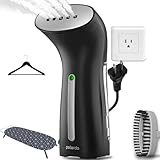 Steamer for Clothes Best Portable Travel and Home Garment Steamer, Metal Steam Head, 25s Heat Up, Pump System, Mini Size, Large Water Tank, Handheld Steamer for Any Fabrics, No Water Spitting, 110V